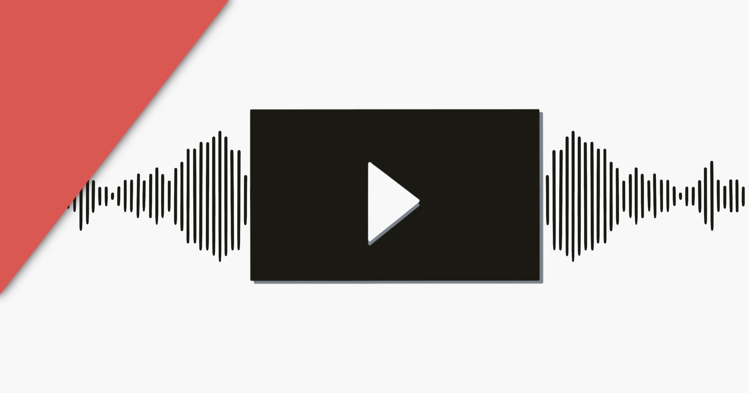 Doodle cu un audio waveform și un video